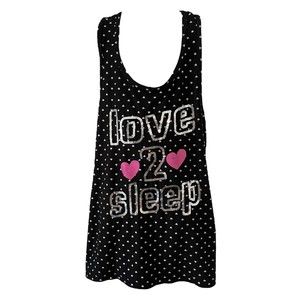 Love 2 Sleep Polka Dots Tank Top Girl’s Size Large